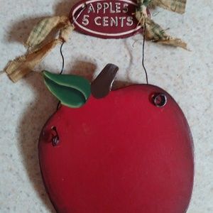 2 rustic 10 Apple wall hangings for kitchen